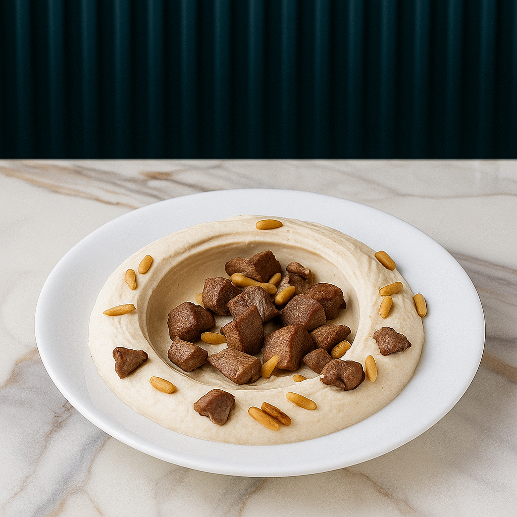 Hoummos With Meat And Vine